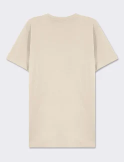 Uomo Piazza Italia Uomo|Polo E T-Shirt<T-shirt girocollo maniche corte regular fit college inspiration - latte