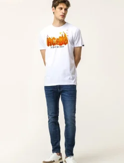 Uomo Piazza Italia Uomo|Polo E T-Shirt<T-shirt girocollo maniche corte regular fit con stampa GORILLAZ License -