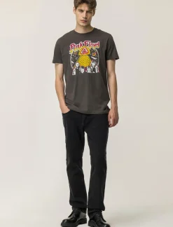 Uomo Piazza Italia Uomo|Polo E T-Shirt<T-shirt girocollo maniche corte regular fit con stampa PINKFLOYD License - asfalto