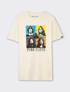 Uomo Piazza Italia Uomo|Polo E T-Shirt<T-shirt girocollo maniche corte regular fit con stampa PINKFLOYD License - sporco