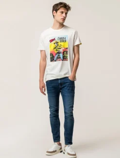 Uomo Piazza Italia Uomo|Polo E T-Shirt<T-shirt girocollo maniche corte regular fitcon TEX WILLER License - sporco