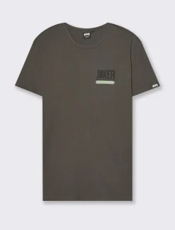 Uomo Piazza Italia Uomo|Polo E T-Shirt<T-shirt girocollo maniche corte regular fit in jersey e stampa DC Comics license - piombo