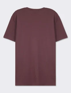 Uomo Piazza Italia Uomo|Polo E T-Shirt<T-shirt girocollo maniche corte regular fit in jersey cotone premium - Bordeaux