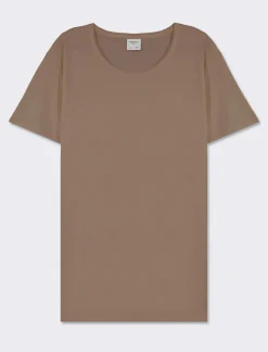 Uomo Piazza Italia Uomo|Polo E T-Shirt<T-shirt girocollo maniche corte regular fit in jersey in puro cotone - kaki