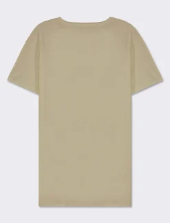 Uomo Piazza Italia Uomo|Polo E T-Shirt<T-shirt girocollo maniche corte regular fit in jersey in puro cotone - stone