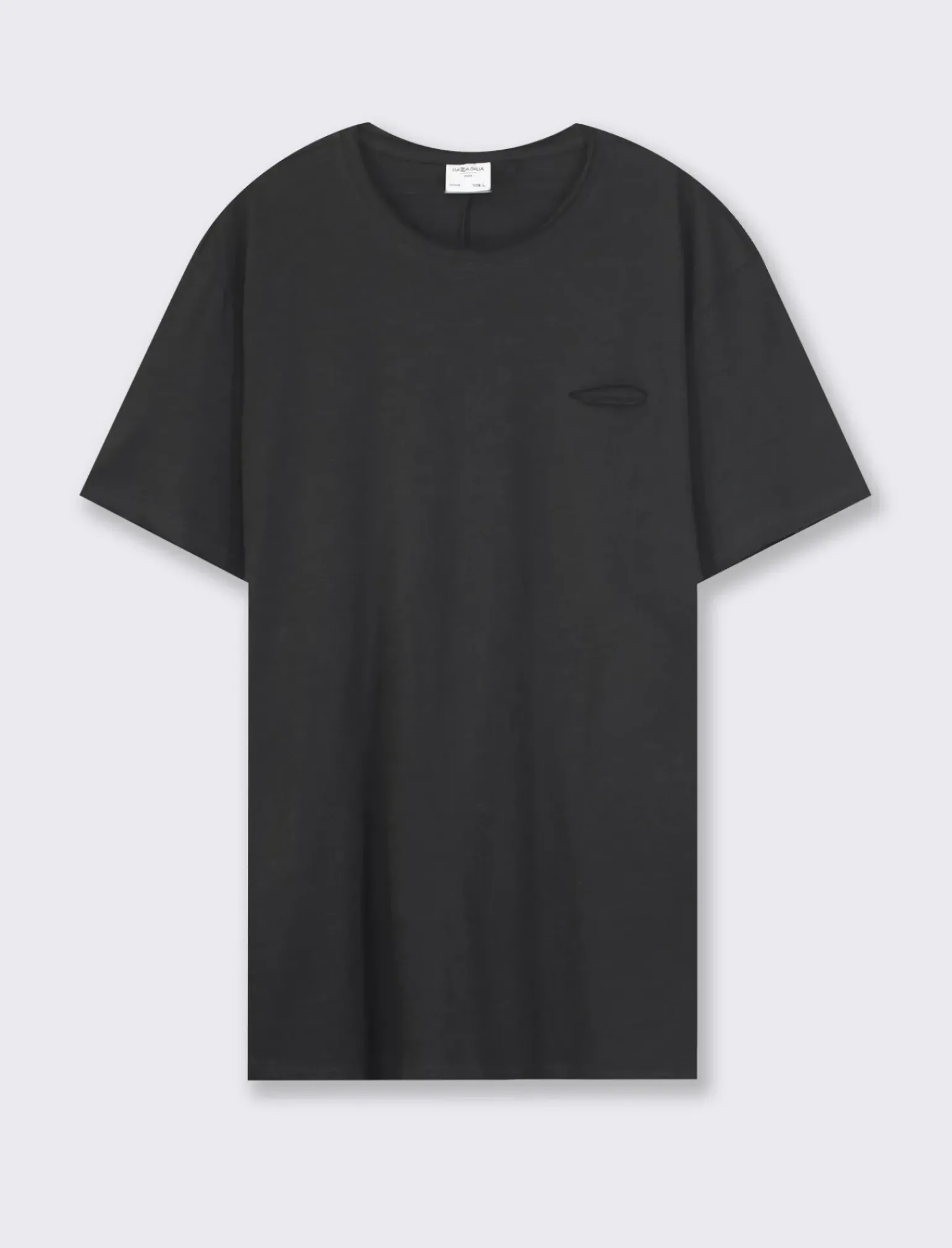 Uomo Piazza Italia Uomo|Polo E T-Shirt<T-shirt girocollo maniche corte loose fit in jersey slub puro cotone -