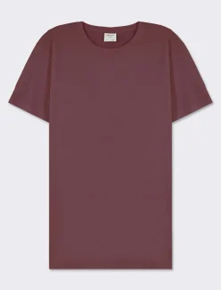 Uomo Piazza Italia Uomo|Polo E T-Shirt<T-shirt girocollo maniche corte regular fit in jersey puro cotone - Bordeaux