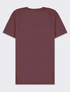 Uomo Piazza Italia Uomo|Polo E T-Shirt<T-shirt girocollo maniche corte regular fit in jersey puro cotone - Bordeaux