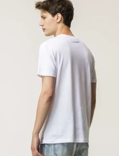 Uomo Piazza Italia Uomo|Polo E T-Shirt<T-shirt girocollo maniche corte regular fit con stampa graffiti USA Inspiration -