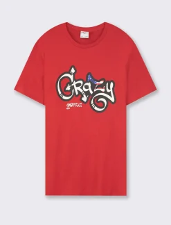 Uomo Piazza Italia Uomo|Polo E T-Shirt<T-shirt girocollo maniche corte regular fit con stampa graffiti USA Inspiration -