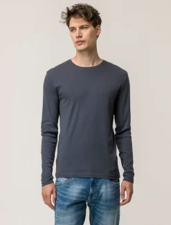 Uomo Piazza Italia Uomo|Polo E T-Shirt<T-shirt girocollo slim fit in jersey - Avion