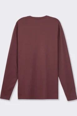 Uomo Piazza Italia Uomo|Polo E T-Shirt<T-shirt girocollo slim fit in jersey - Bordeaux