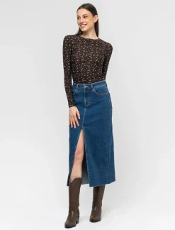 Donna Piazza Italia Donna|Maglieria<T-shirt girocollo stampata manica lunga - var 1