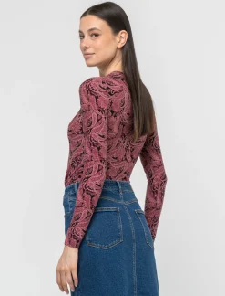 Donna Piazza Italia Donna|Maglieria<T-shirt girocollo stampata manica lunga - var 2