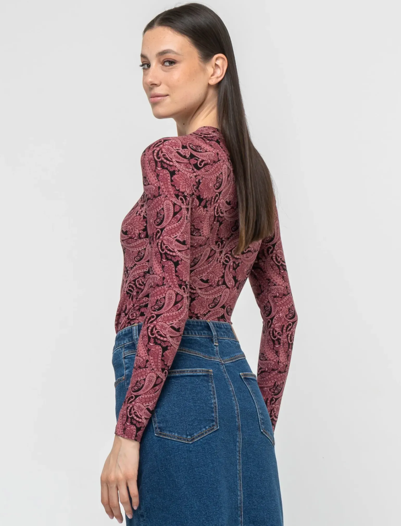 Donna Piazza Italia Donna|Maglieria<T-shirt girocollo stampata manica lunga - var 2