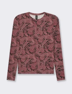 Donna Piazza Italia Donna|Maglieria<T-shirt girocollo stampata manica lunga - var 2