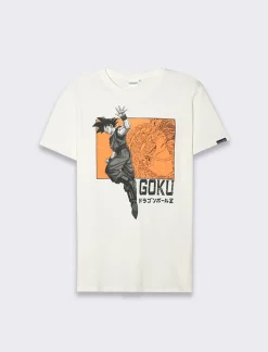 Uomo Piazza Italia Uomo|Polo E T-Shirt<T-shirt girocollocon stampa DRAGON BALL License - sporco
