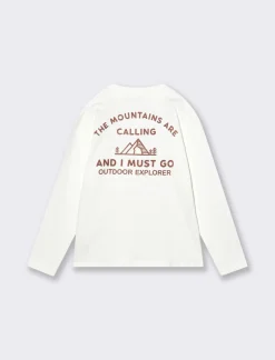 Bambino Piazza Italia Bambino|Maglieria<T-shirt in cotone manica con stampa frontale e posteriore - sporco