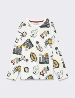 Bambino Piazza Italia Bambino|Maglieria<T-shirt in cotone stampata a manica lunga, vestibilità over. - Fantasia