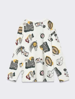 Bambino Piazza Italia Bambino|Maglieria<T-shirt in cotone stampata a manica lunga, vestibilità over. - Fantasia