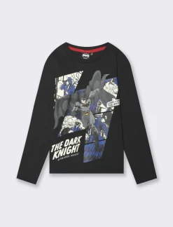 Bambino Piazza Italia Bambino|Maglieria<T-shirt in jersey con stampa Batman a maniche lunghe -