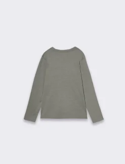 Bambino Piazza Italia Bambino|Maglieria<T-shirt in jersey fiammato da bambino con stampa frontale - militare