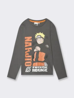 Bambino Piazza Italia Bambino|Maglieria<T-shirt in jersey girocollo con stampa Naruto in tre modelli colore - piombo