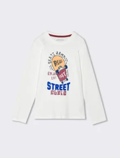 Bambino Piazza Italia Bambino|Maglieria<T-SHIRT IN JERSEY MANICHE LUNGHE - sporco