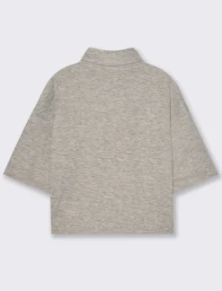 Donna Piazza Italia T-Shirt E Top<T-shirt in maglia a collo alto - Tortora melange