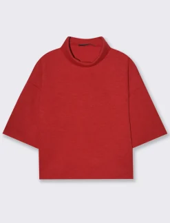 Donna Piazza Italia T-Shirt E Top<T-shirt in maglia a collo alto - Rosso