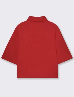 Donna Piazza Italia T-Shirt E Top<T-shirt in maglia a collo alto - Rosso