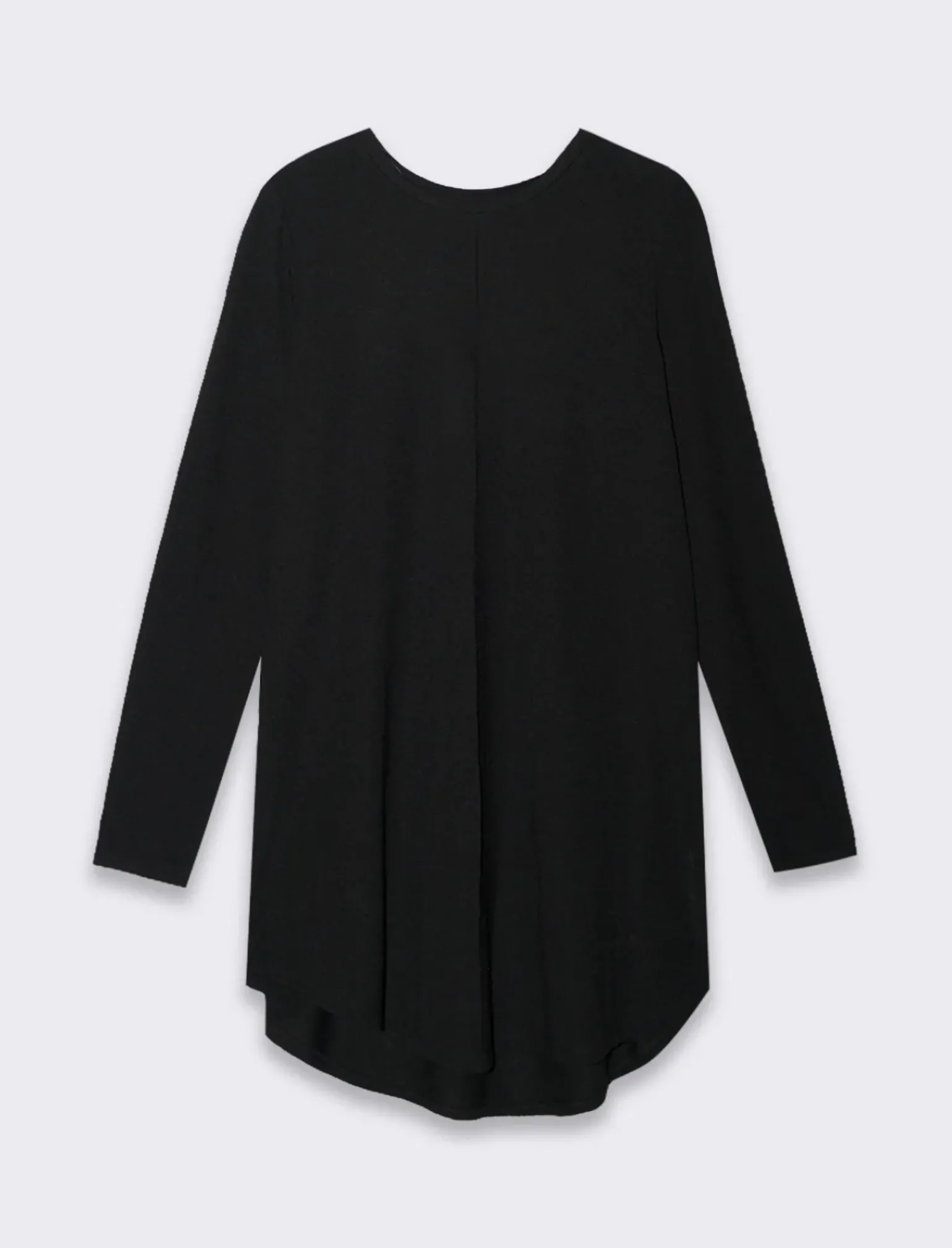 Donna Piazza Italia Donna|Maglieria<T-shirt lunga a girocollo a manica lunga e spacchi laterali -