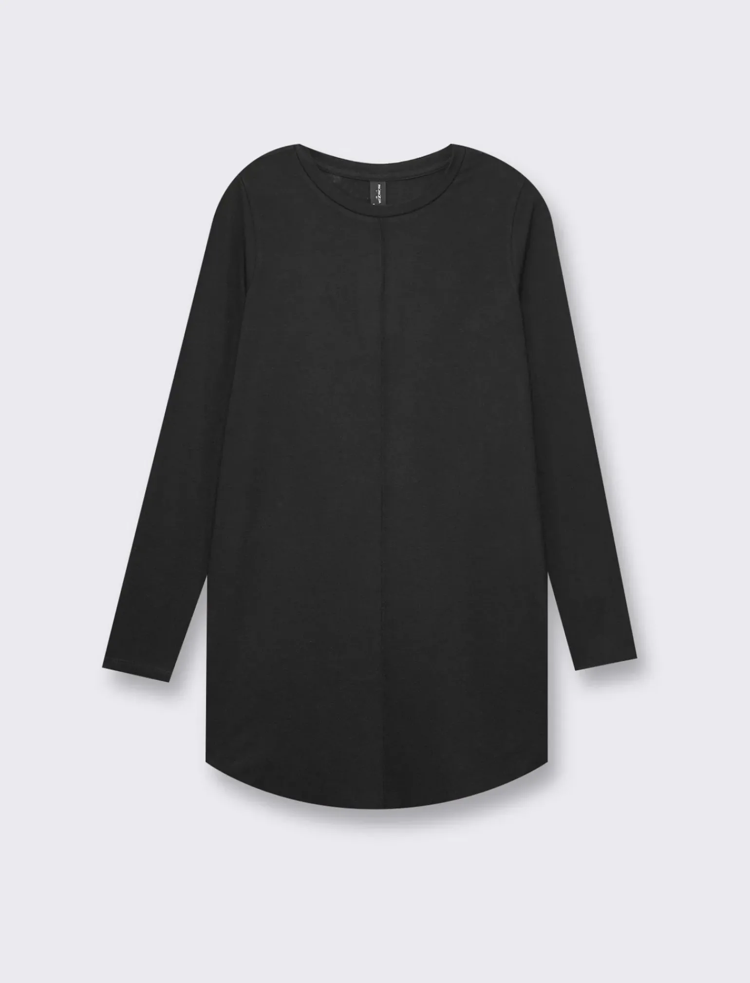 Donna Piazza Italia Donna|Maglieria<T-shirt lunga a girocollo a manica lunga e spacchi laterali -