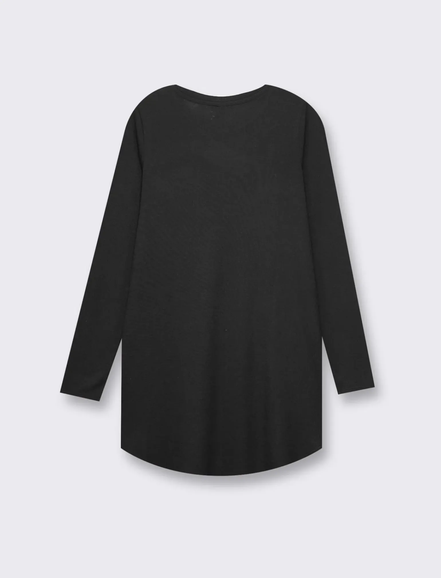 Donna Piazza Italia Donna|Maglieria<T-shirt lunga a girocollo a manica lunga e spacchi laterali -