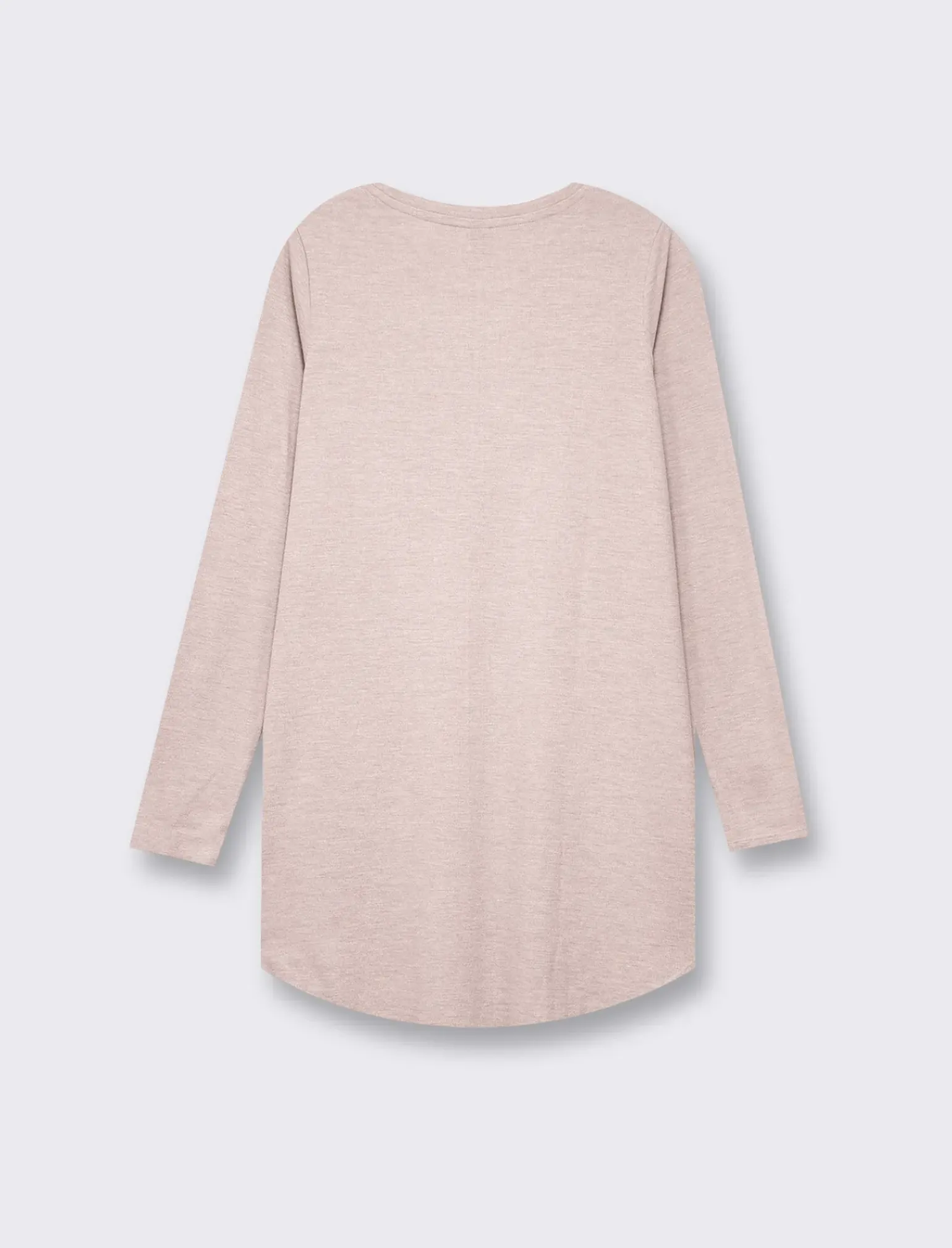 Donna Piazza Italia Donna|Maglieria<T-shirt lunga a girocollo a manica lunga e spacchi laterali - antico