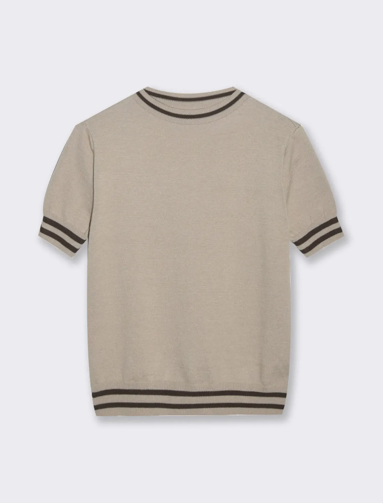 Piazza Italia T-shirt manica corta con giro collo - Beige Outlet
