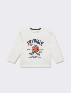 Piazza Italia Neonato|T-Shirt E Top<T-shirt manica lunga con maxi stampa. linea regular per uno stile basic - sporco