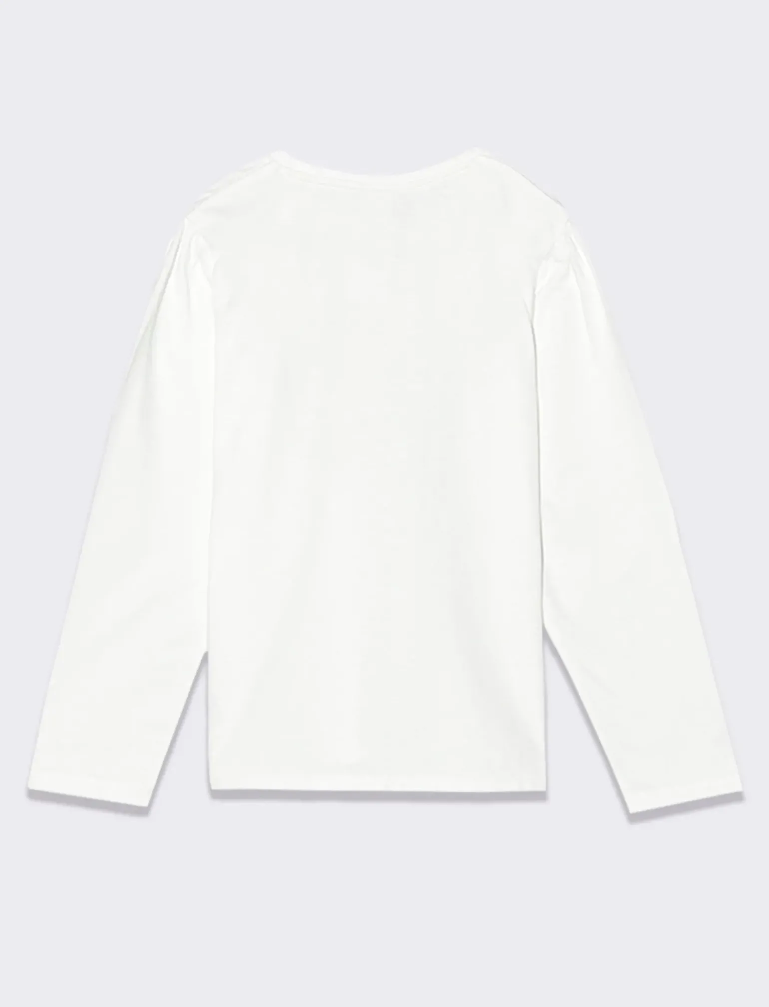 Piazza Italia Bambina|T-Shirt E Top<T-shirt manica lunga in cotone con stampa lucida e arriccio sulla manica - sporco