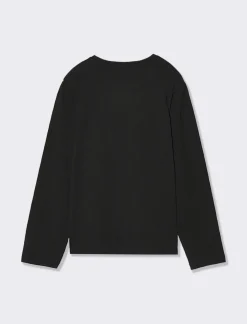 Piazza Italia Bambina|T-Shirt E Top<T-shirt manica lunga in cotone con stampa lucida e arriccio sulla manica -