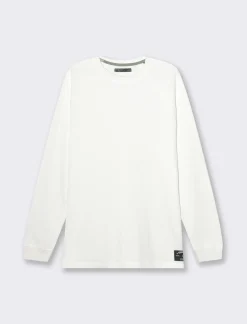 Uomo Piazza Italia Uomo|Polo E T-Shirt<T-shirt maniche lunghe struttura waffel in puro cotone -