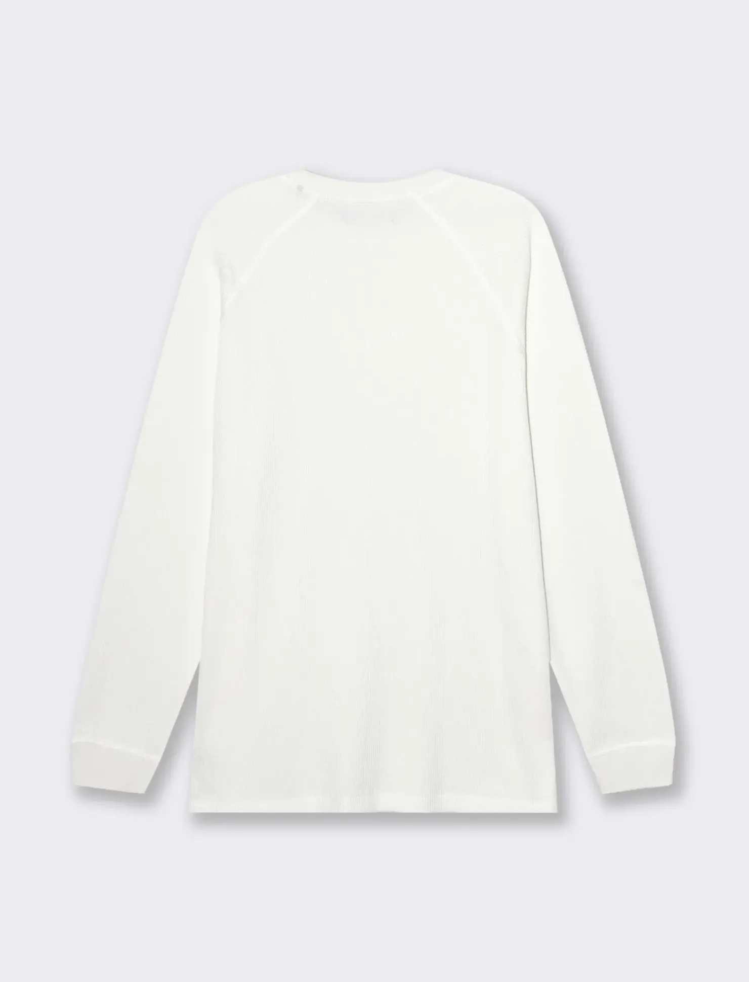 Piazza Italia T-shirt maniche lunghe struttura waffel in puro cotone - Bianco Best Sale