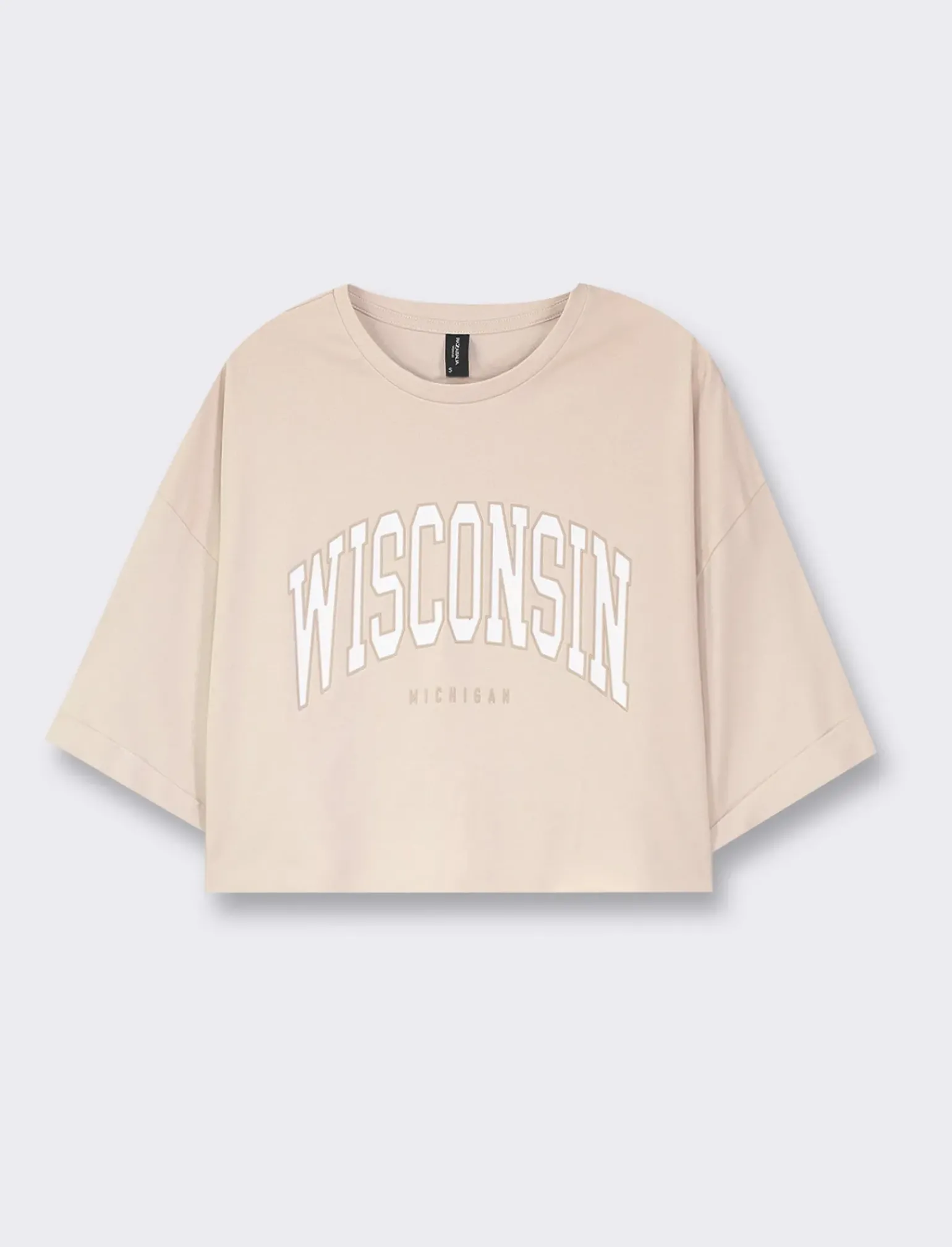 Donna Piazza Italia Donna|T-Shirt E Top<T-shirt mezz manica girocollo vestibilità crop e spalla scesa con stampa - var 1