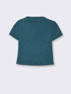 Donna Piazza Italia T-Shirt E Top<T-shirt mezza manica con mezzo collo - Ottanio