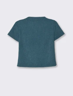 Donna Piazza Italia T-Shirt E Top<T-shirt mezza manica con mezzo collo - Ottanio