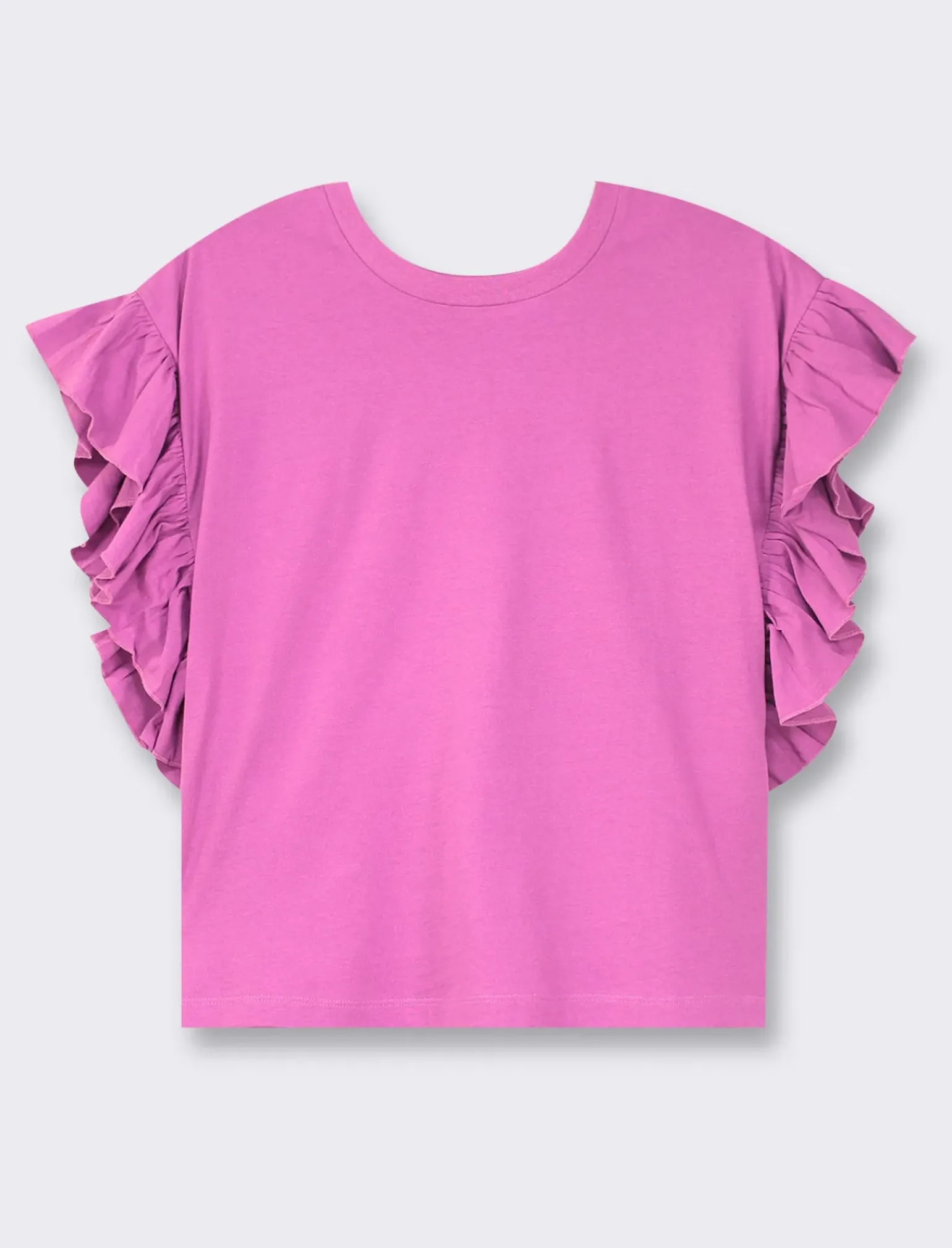 Donna Piazza Italia Donna|T-Shirt E Top<T-shirt mezza manica girocollo con applicazione rouches sulla manica -