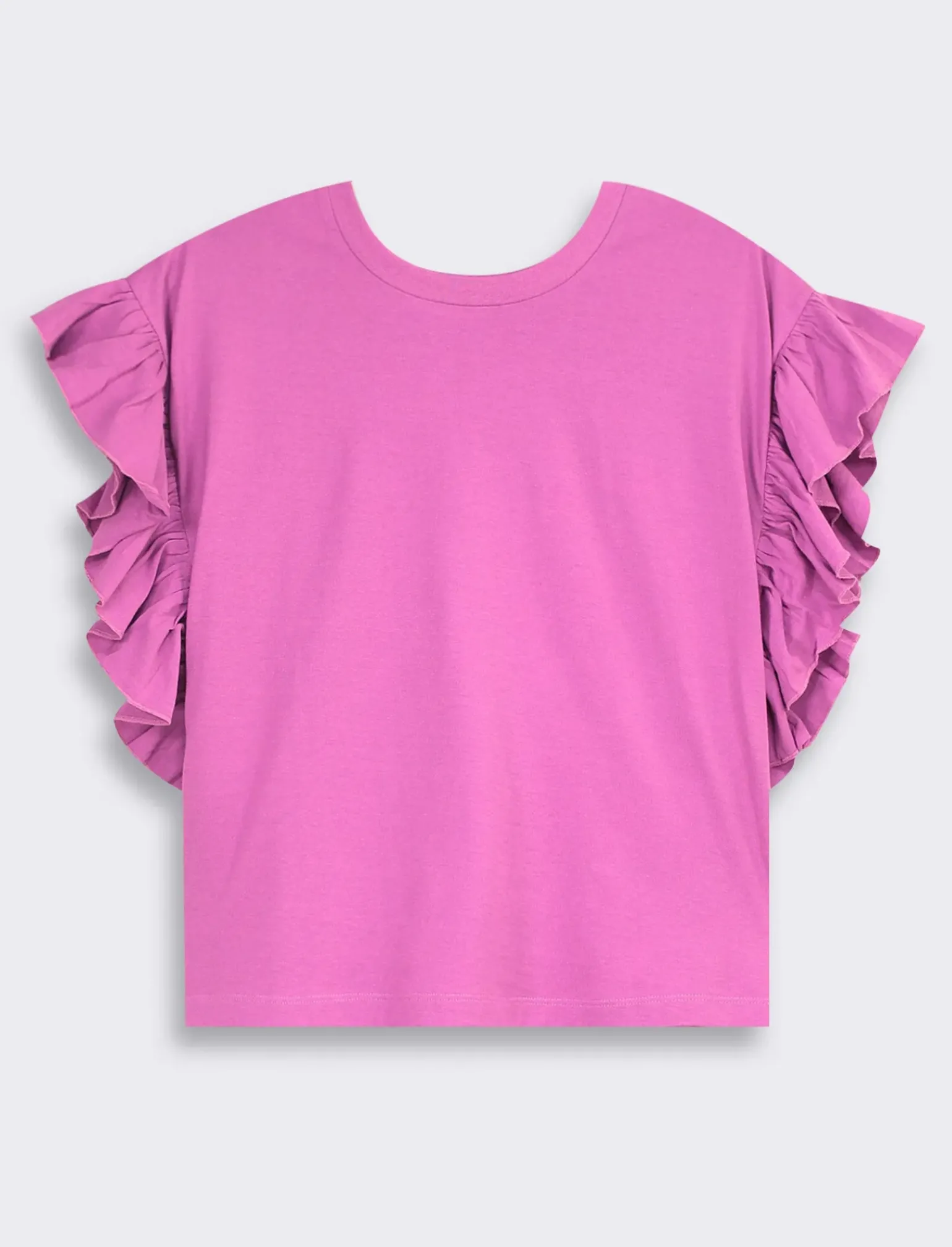 Donna Piazza Italia Donna|T-Shirt E Top<T-shirt mezza manica girocollo con applicazione rouches sulla manica -