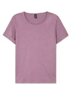 Donna Piazza Italia Donna|T-Shirt E Top<T-shirt mezza manica in cotone modal effetto slub, vestibilità regular - malva