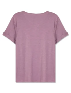 Donna Piazza Italia Donna|T-Shirt E Top<T-shirt mezza manica in cotone modal effetto slub, vestibilità regular - malva