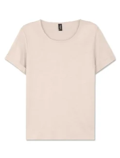 Donna Piazza Italia Donna|T-Shirt E Top<T-shirt mezza manica in cotone modal effetto slub, vestibilità regular - Sabbia