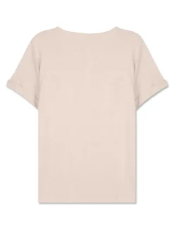 Donna Piazza Italia Donna|T-Shirt E Top<T-shirt mezza manica in cotone modal effetto slub, vestibilità regular - Sabbia